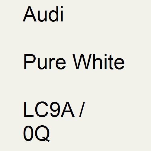 Audi, Pure White, LC9A / 0Q.